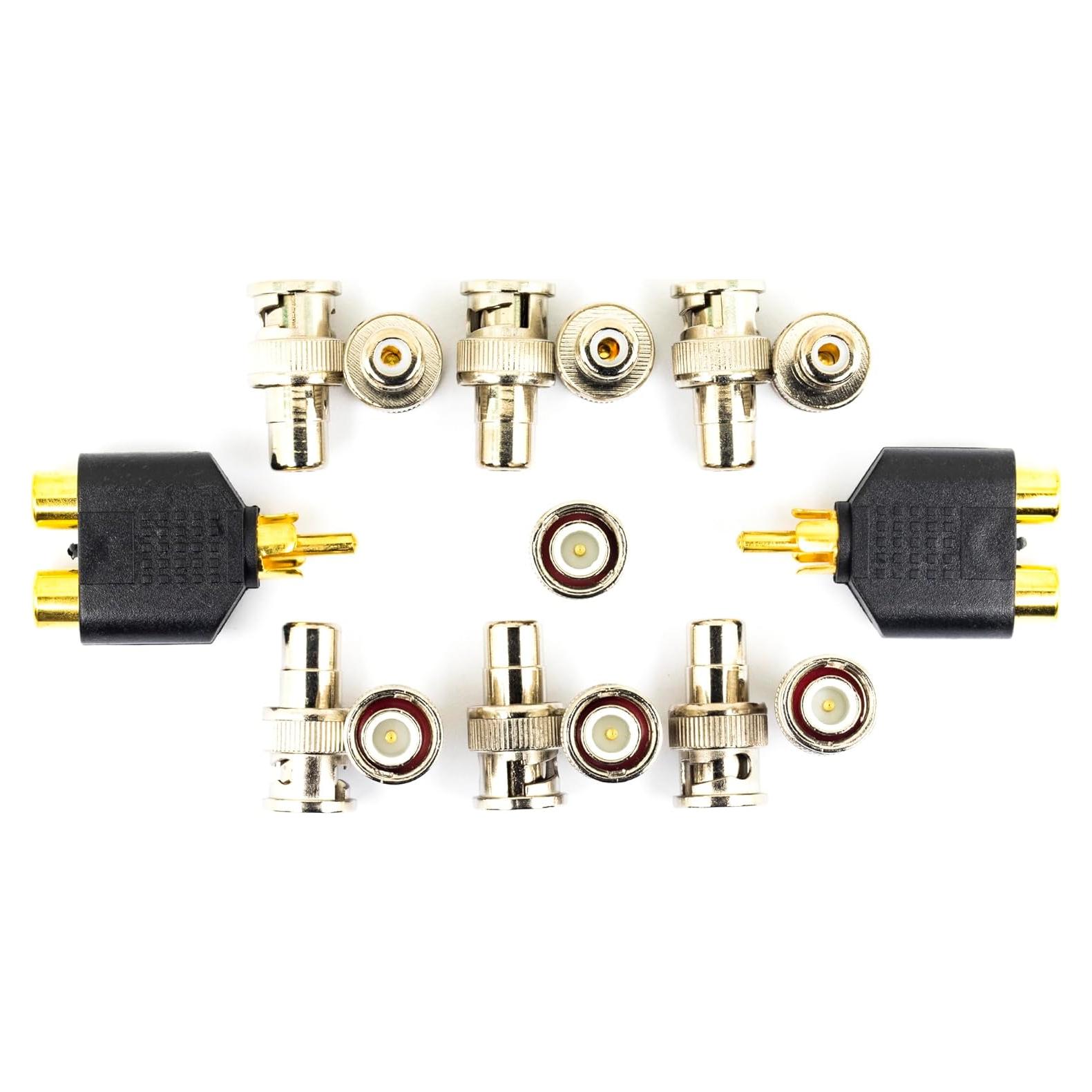 Adaptador BNC Macho a RCA Hembra 15 Piezas Naughtystarts