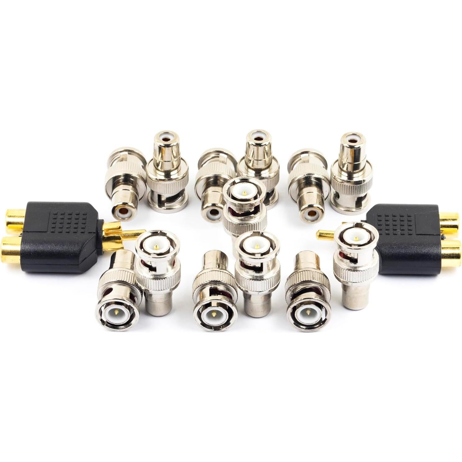 Adaptador BNC Macho a RCA Hembra 15 Piezas Naughtystarts