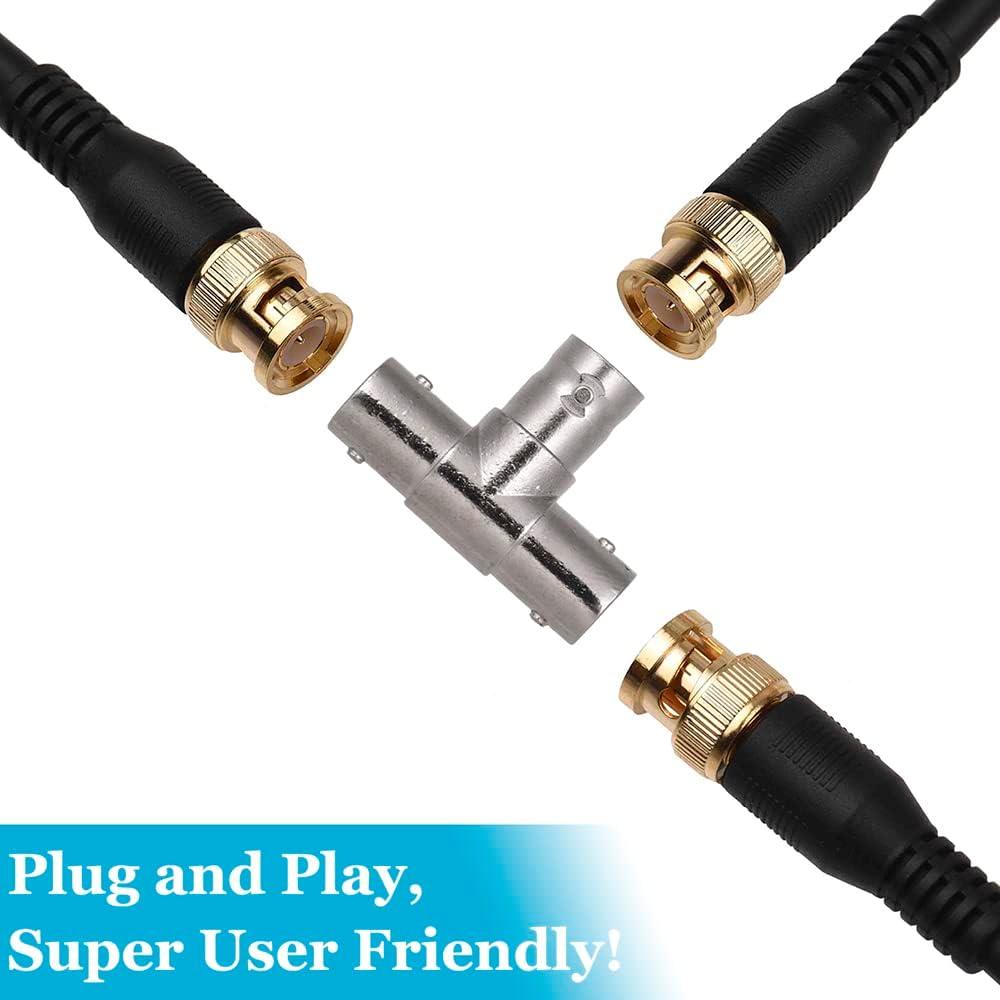 Divisor BNC Femenino a Doble Femenino Warmstor - 6 Paquetes