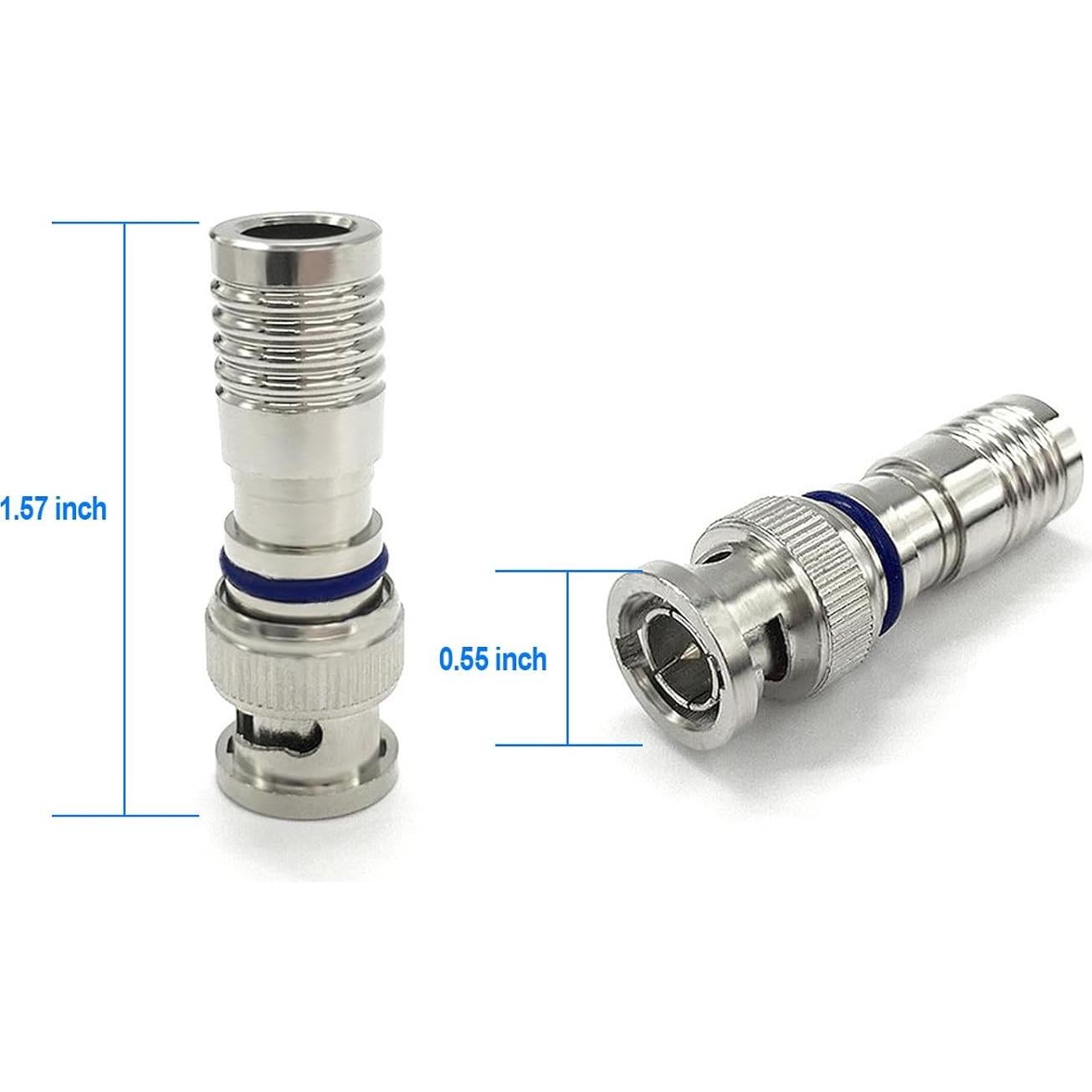 Conector de compresión BNC macho ENS para RG59 - 50 unidades