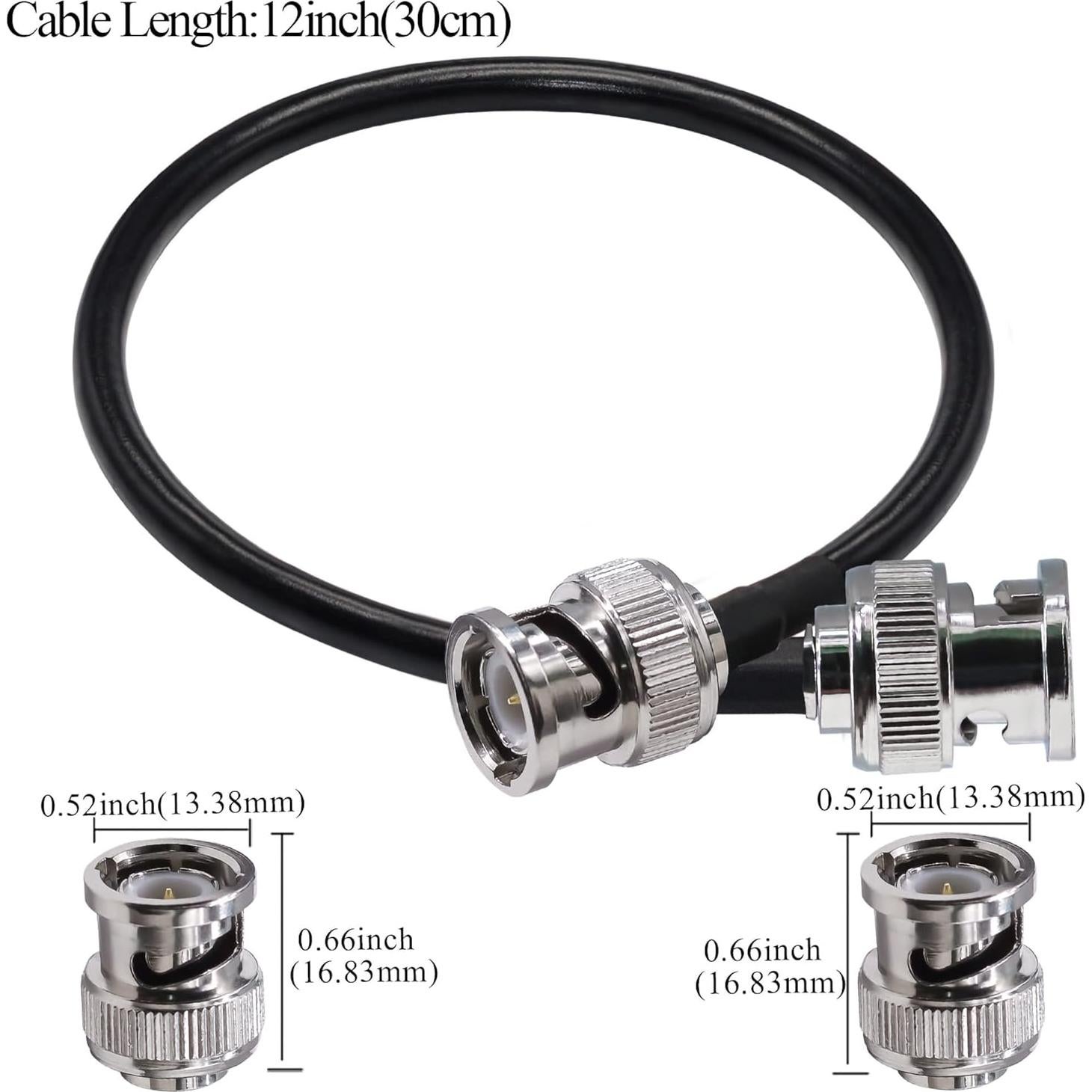 Cable Coaxial BNC RG58 TUOLNK 30cm 50 Ohm 2PCS