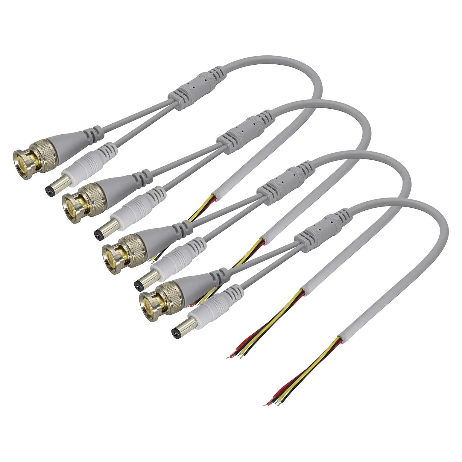 Cable de Alimentación BNC DC 5.5x2.1mm HCFeng 0.3m 4Pcs