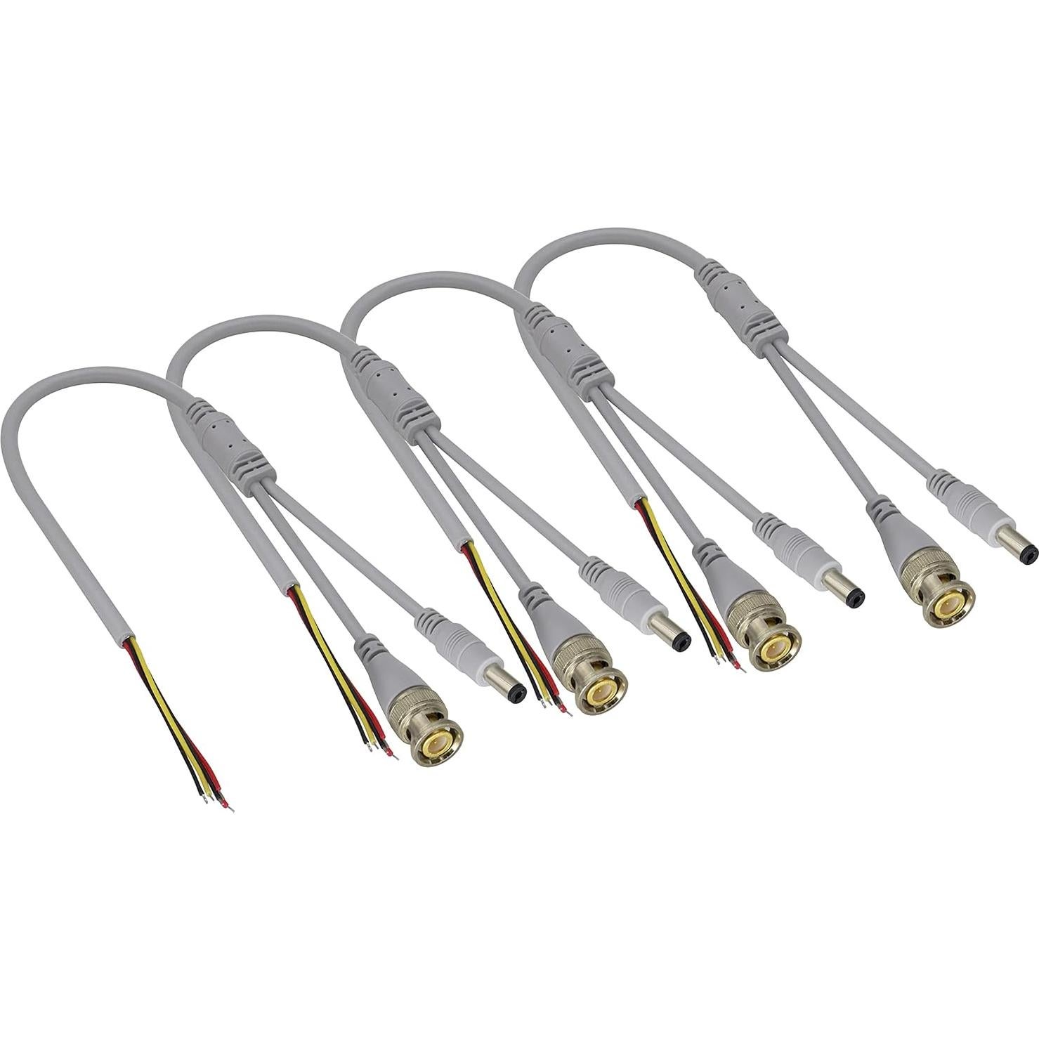 Cable de Alimentación BNC DC 5.5x2.1mm HCFeng 0.3m 4Pcs