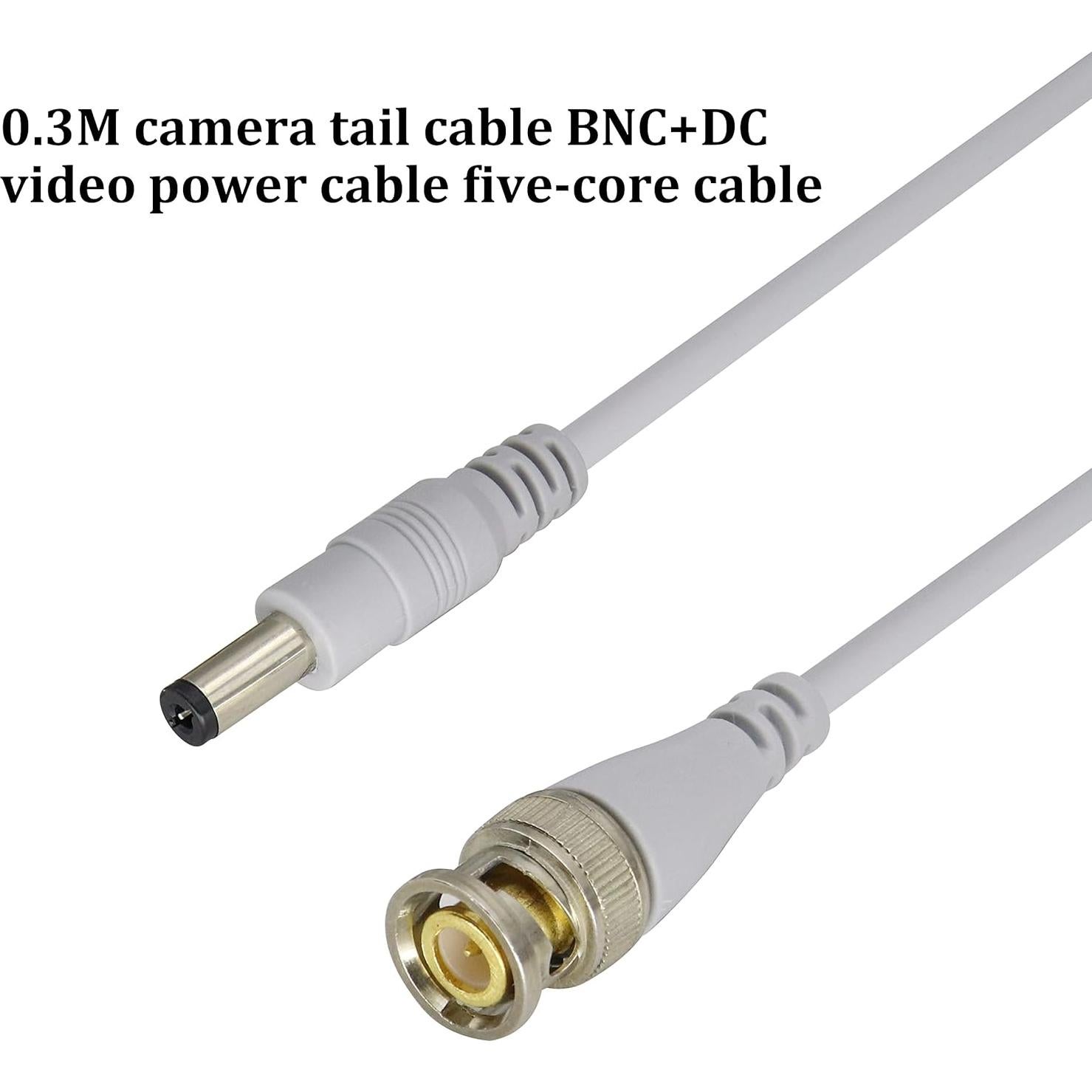 Cable de Alimentación BNC DC 5.5x2.1mm HCFeng 0.3m 4Pcs