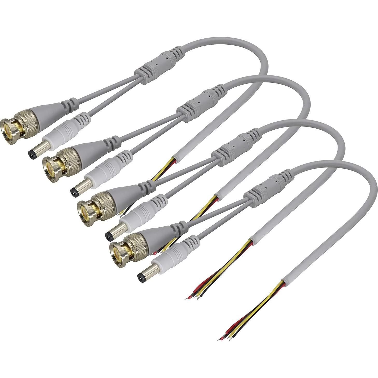 Cable de Alimentación BNC DC 5.5x2.1mm HCFeng 0.3m 4Pcs