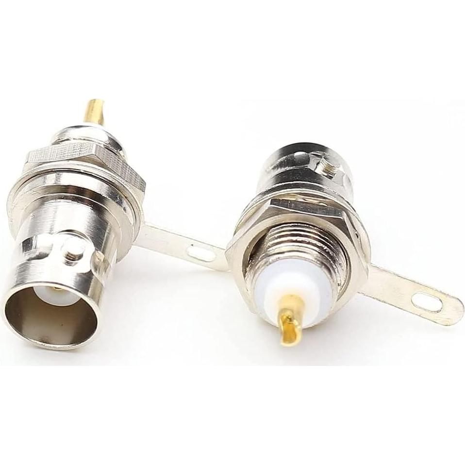 Conector BNC hembra montaje en panel con tuerca - 8 piezas