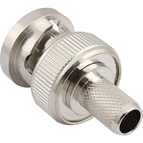 Conector BNC Macho Crimp para Cable RG6 10 Piezas 50 Ohm