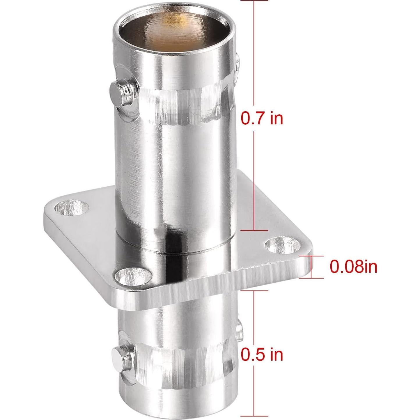 Adaptador BNC hembra a hembra Superbat con brida 4 agujeros