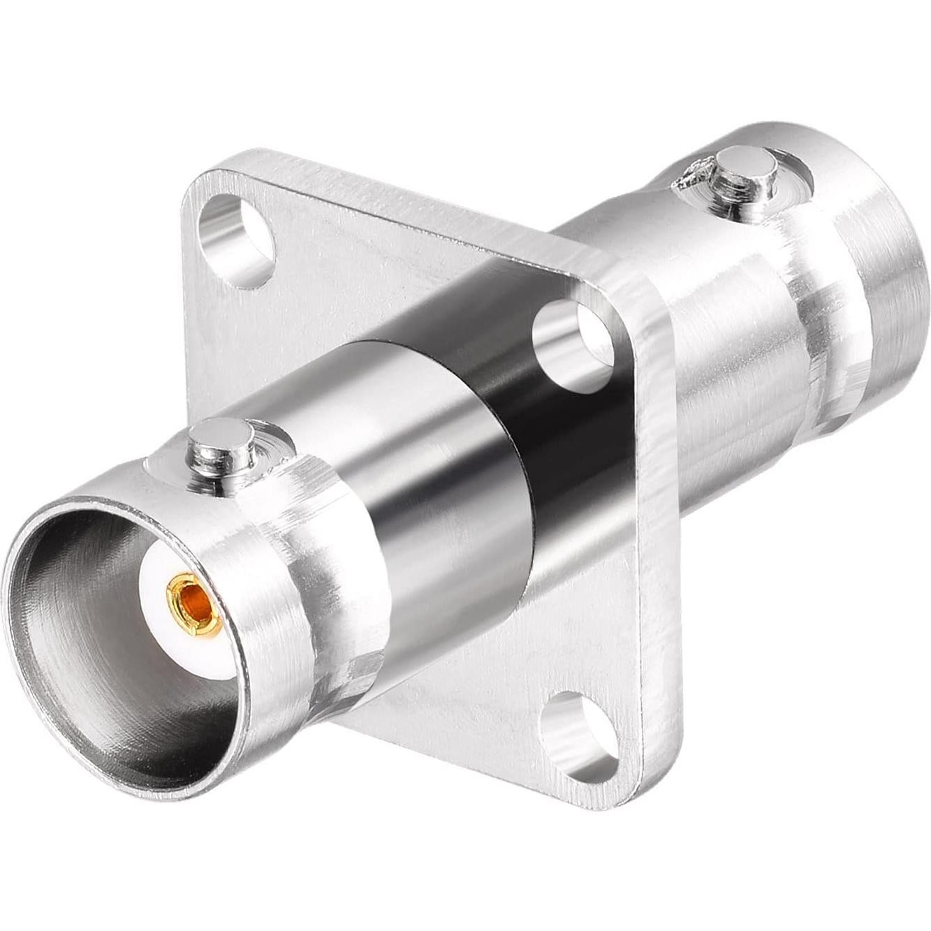 Adaptador BNC hembra a hembra Superbat con brida 4 agujeros