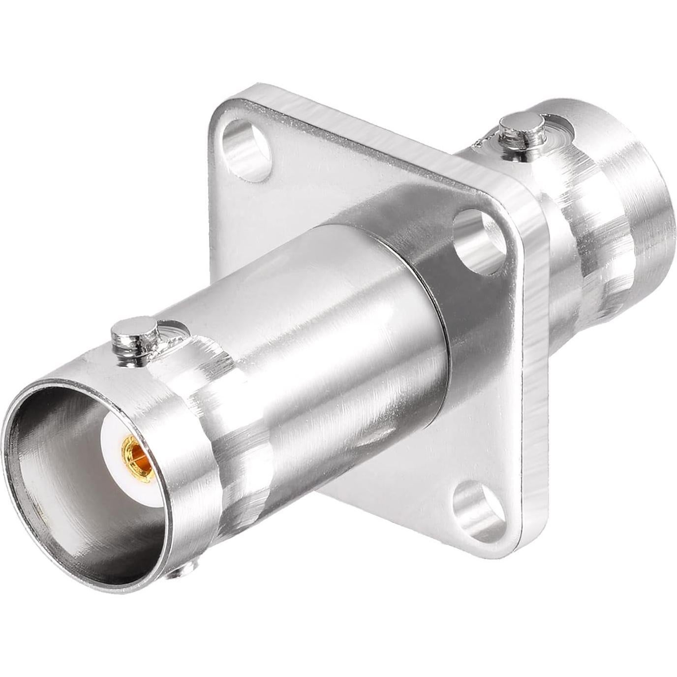 Adaptador BNC hembra a hembra Superbat con brida 4 agujeros