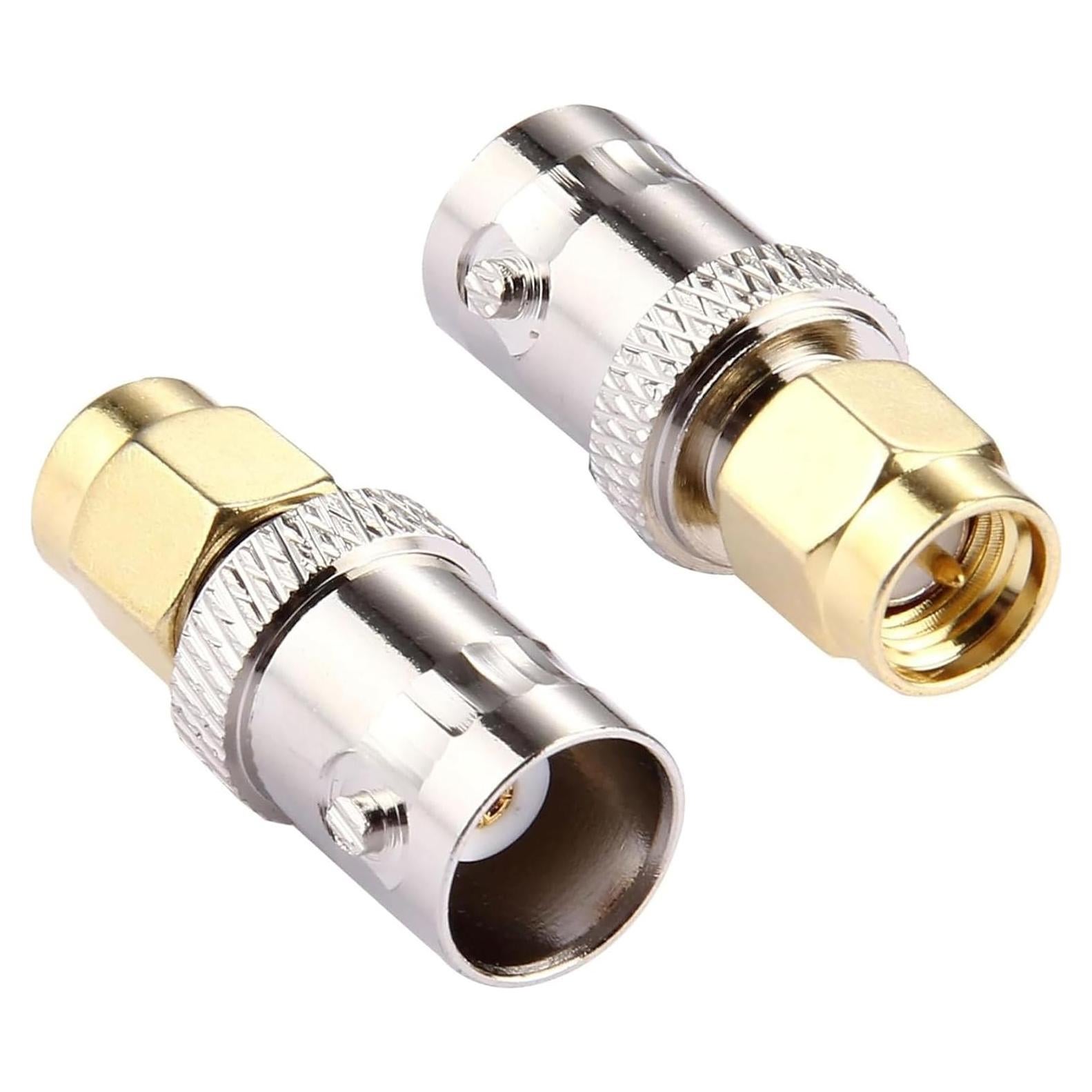 Adaptador Coaxial RF DHT Electronics SMA Macho a BNC Hembra - 2 Pcs