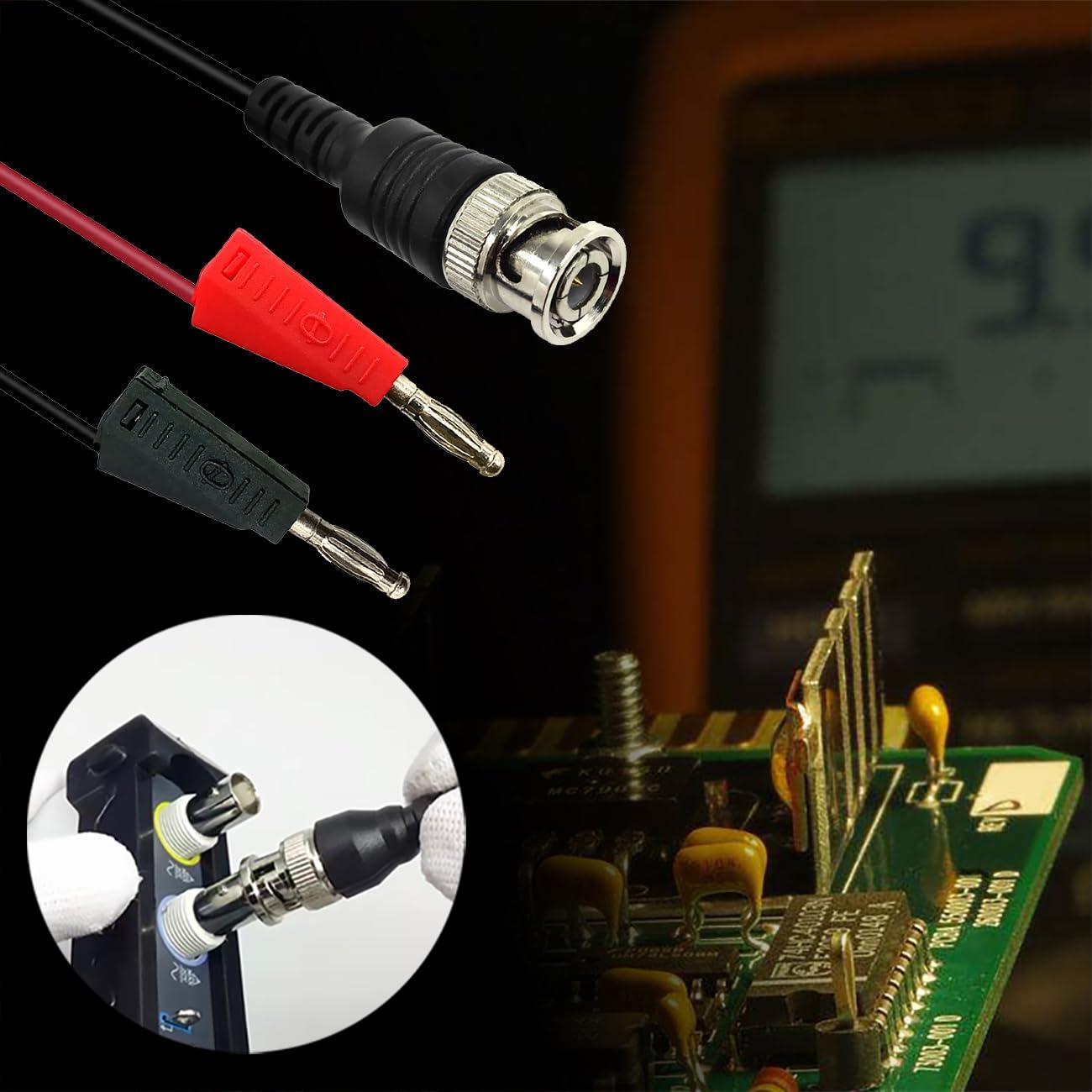 Cable Coaxial BNC Macho a Doble Banana 120cm Amadget