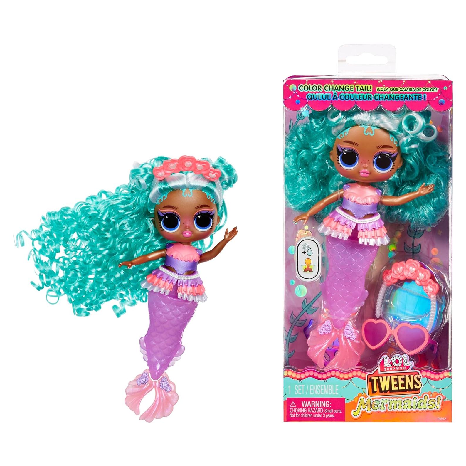 Muñeca L.O.L. Surprise Tweens Sirena Serena Finn - Cola que Cambia de Color y Accesorios