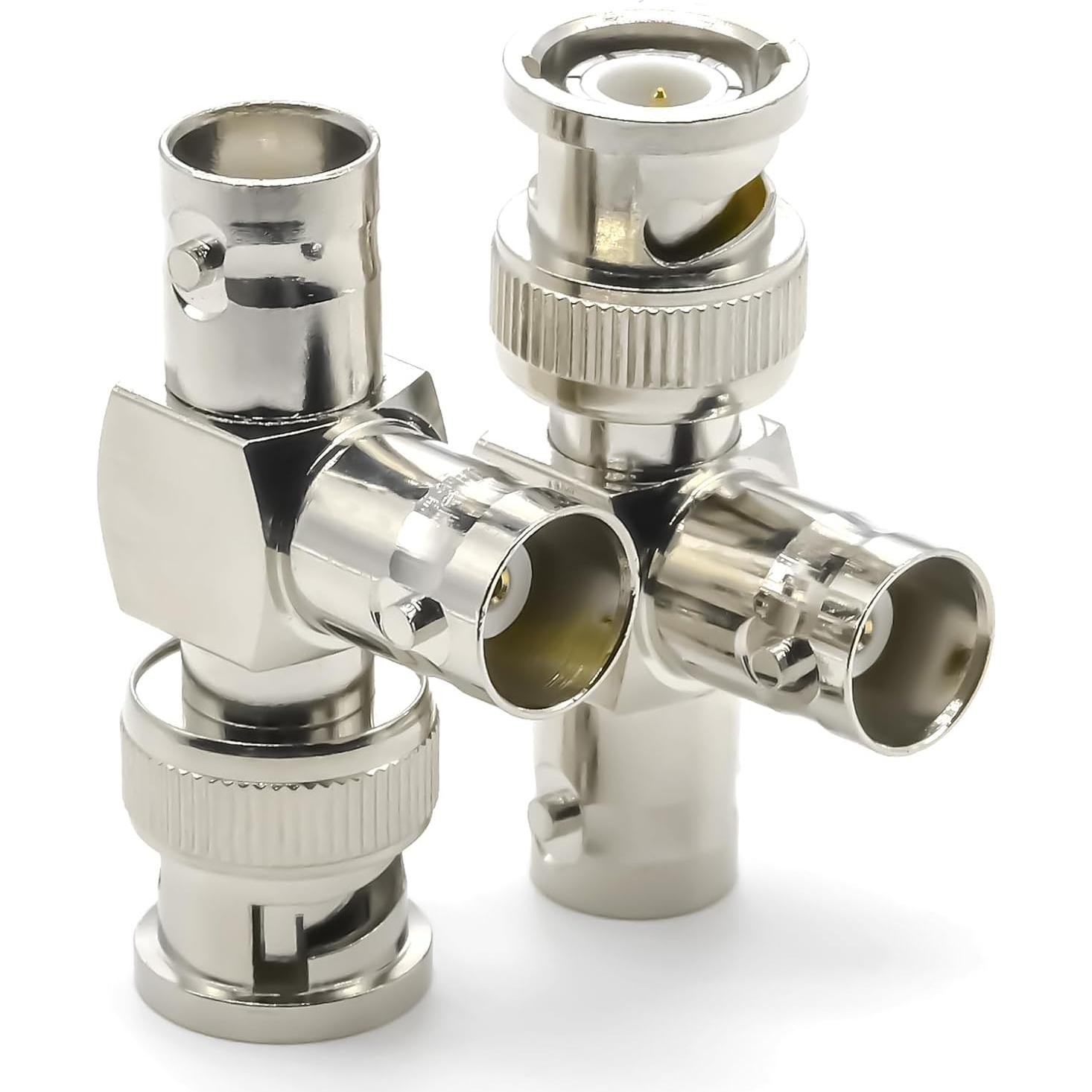 Conector BNC en T Ahoaepy 2PCS Divisor 3 Vías para CCTV