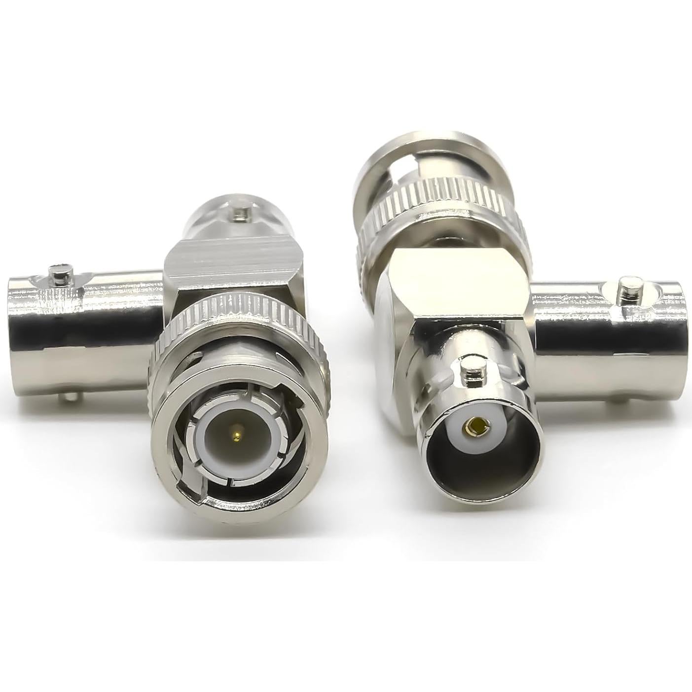 Conector BNC en T Ahoaepy 2PCS Divisor 3 Vías para CCTV