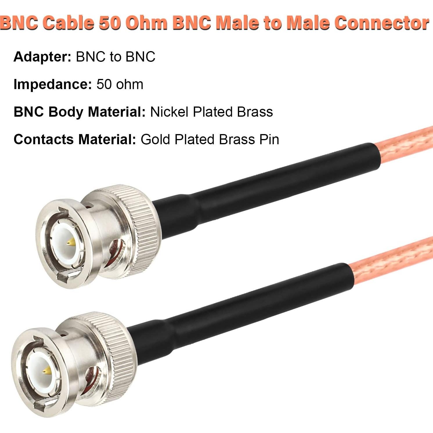 Cable Coaxial BNC Macho 1.83 m RG316 XRDS -RF 50 Ohm