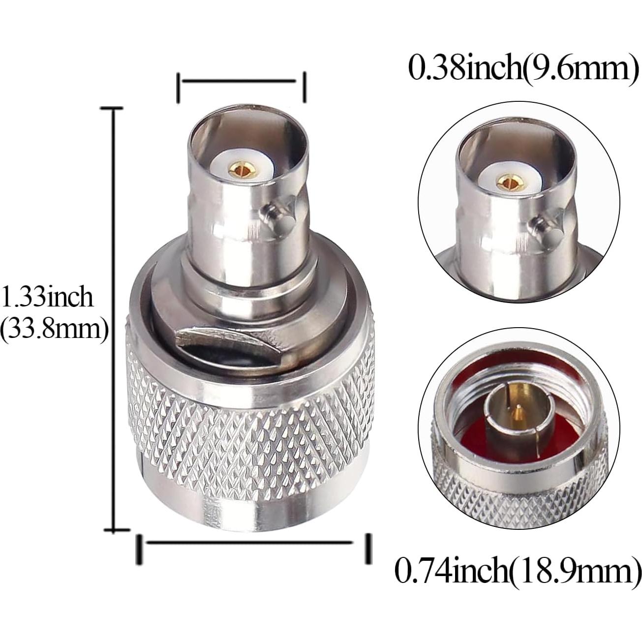 Adaptador Coaxial N Macho a BNC Hembra TUOLNK 2 Piezas