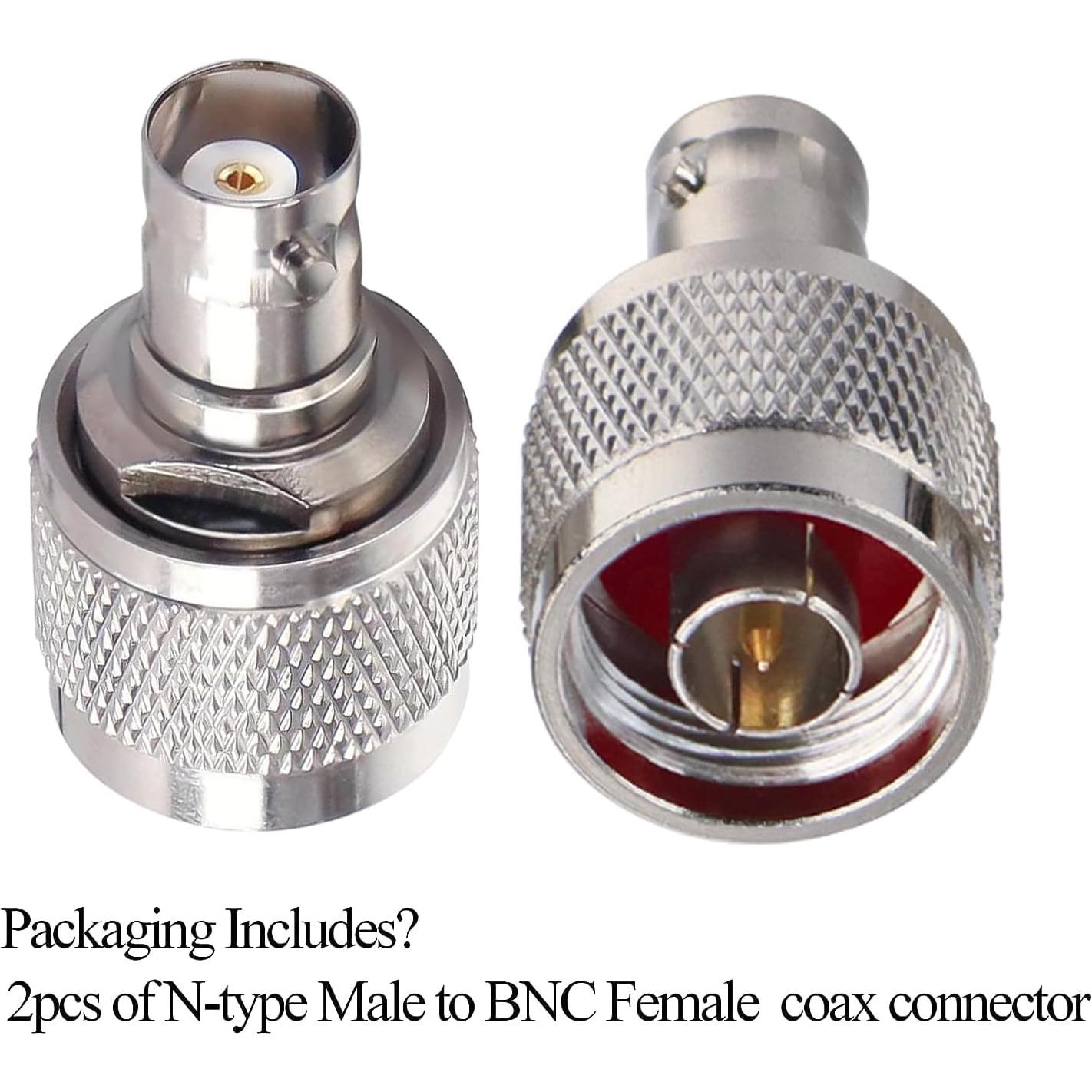 Adaptador Coaxial N Macho a BNC Hembra TUOLNK 2 Piezas