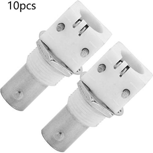 Conector BNC Femenino Garosa 10 Pcs Montaje en PCB Blanco