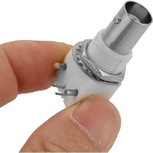 Conector BNC Femenino Garosa 10 Pcs Montaje en PCB Blanco