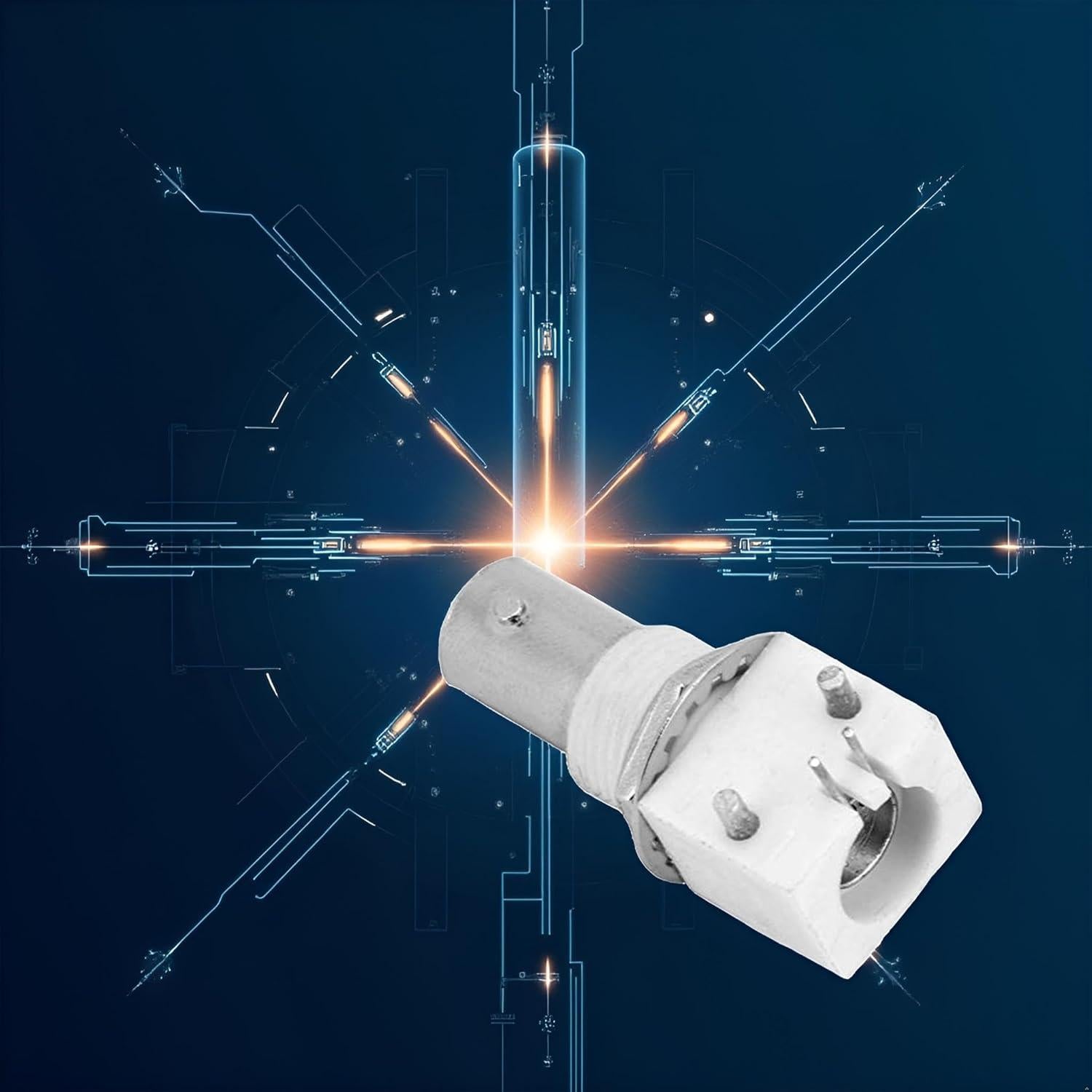 Conector BNC Femenino Garosa 10 Pcs Montaje en PCB Blanco