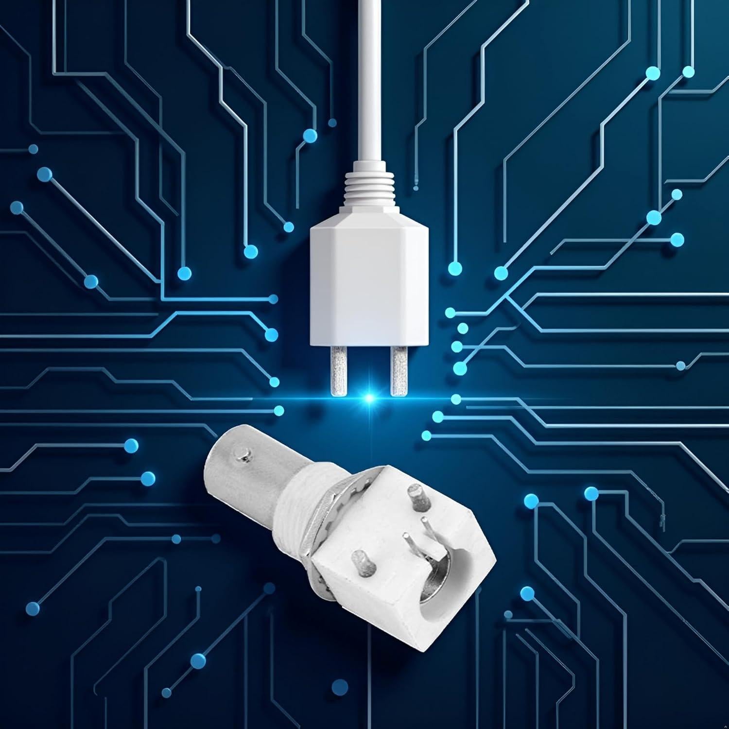 Conector BNC Femenino Garosa 10 Pcs Montaje en PCB Blanco