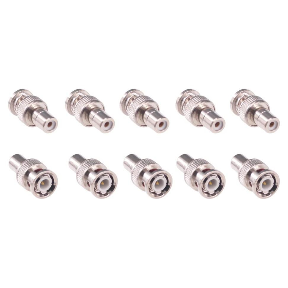 Adaptador BNC Macho a RCA Hembra 10pcs RFaha Conectores