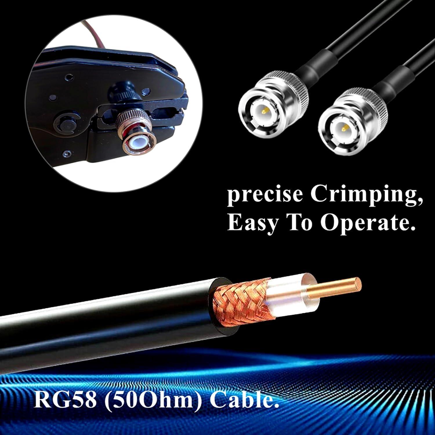 Kit de Herramientas de Crimpado BNC Dasxskj para RG58 RG59