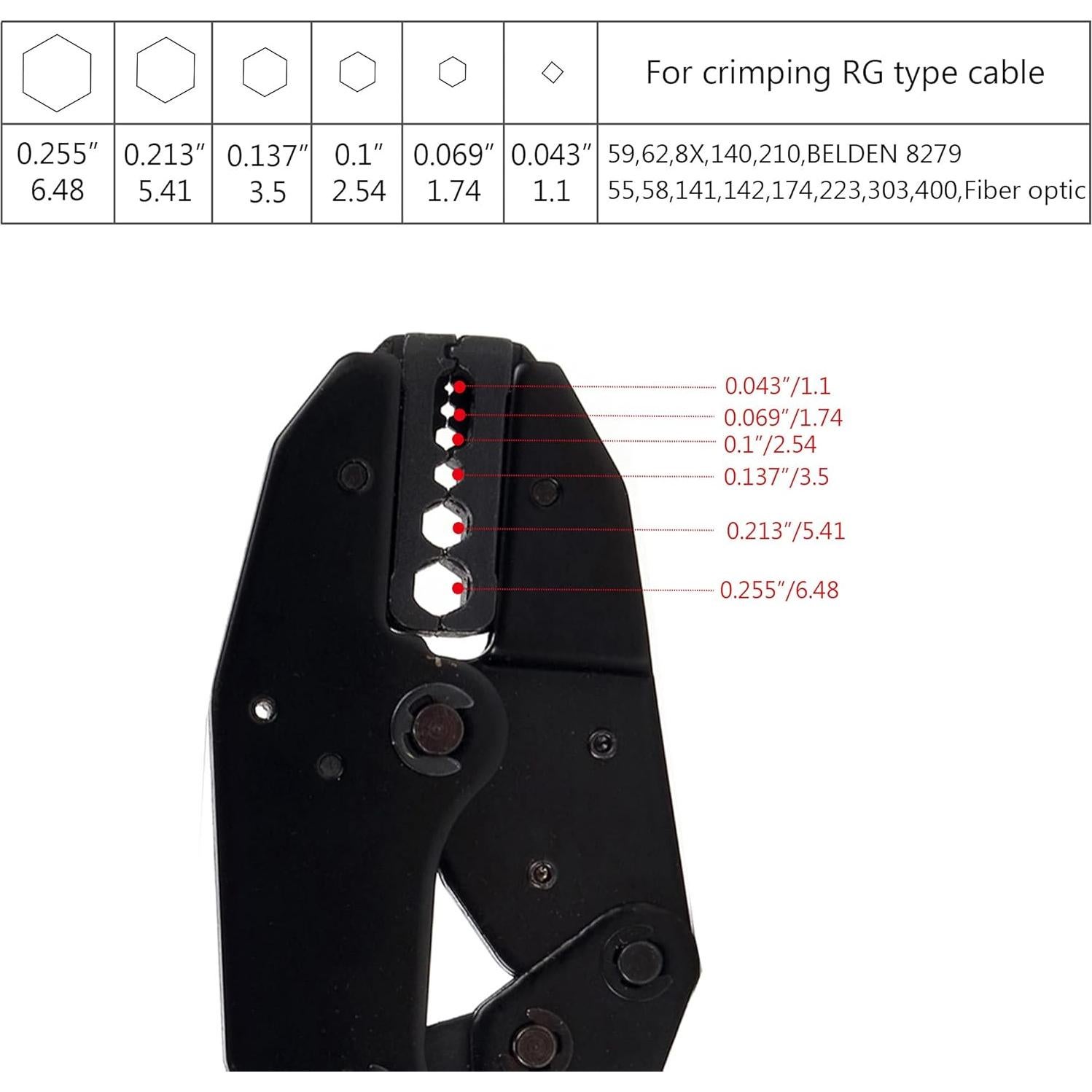 Conector BNC RG58 50 Ohm + Herramienta Crimpado TLS.eagle