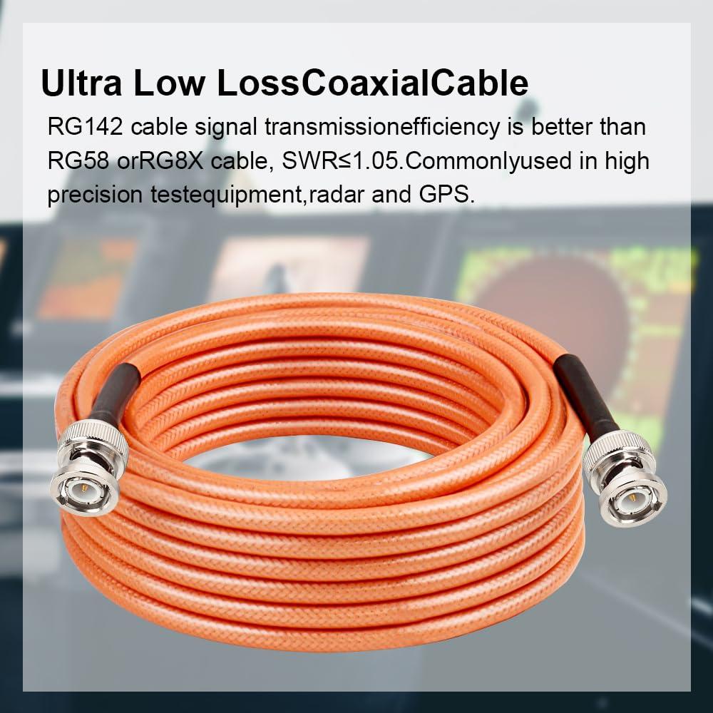 Cable Coaxial BNC Macho a BNC Macho RG142 0.30m 50 Ohmios - 2 Piezas