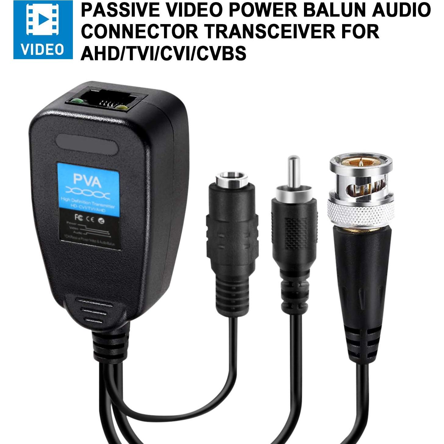 Balun de Video Pasivo 8 Pares BNC a RJ45 1080P 2MP para CCTV