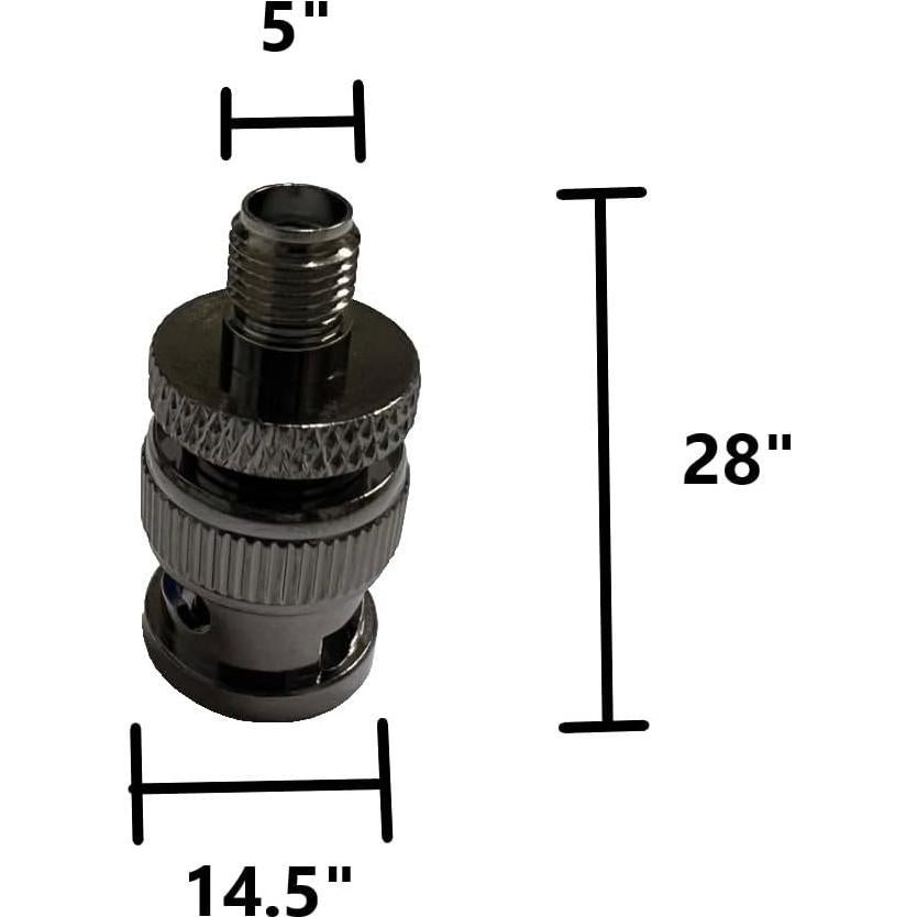 Adaptador Coaxial SMA Femenino a BNC Masculino 3-Pack - Chiko