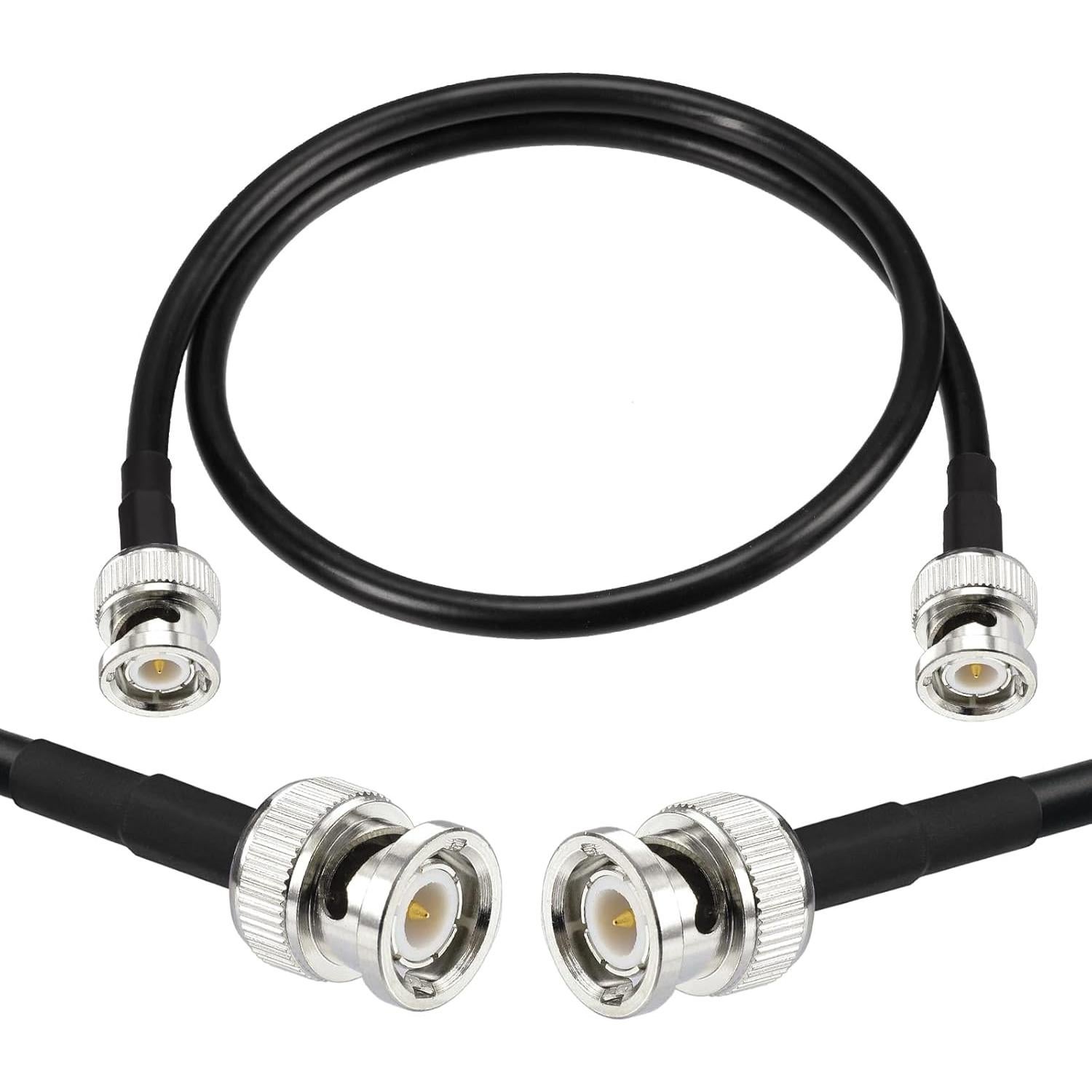 Cable Coaxial BNC 50 Ohm RG58 Macho a Macho 0.91m - 2 Pcs