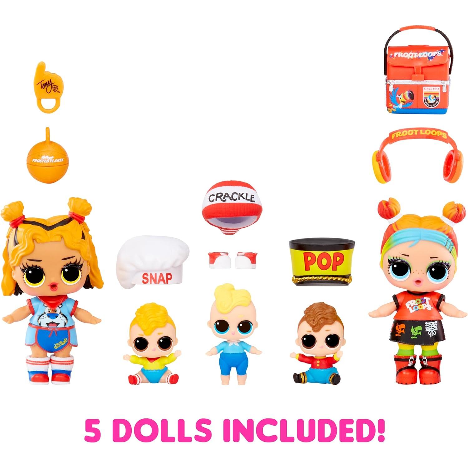 L.O.L. Surprise! Ama Mini Dulces Deluxe Kellogg's - 5 Muñecas