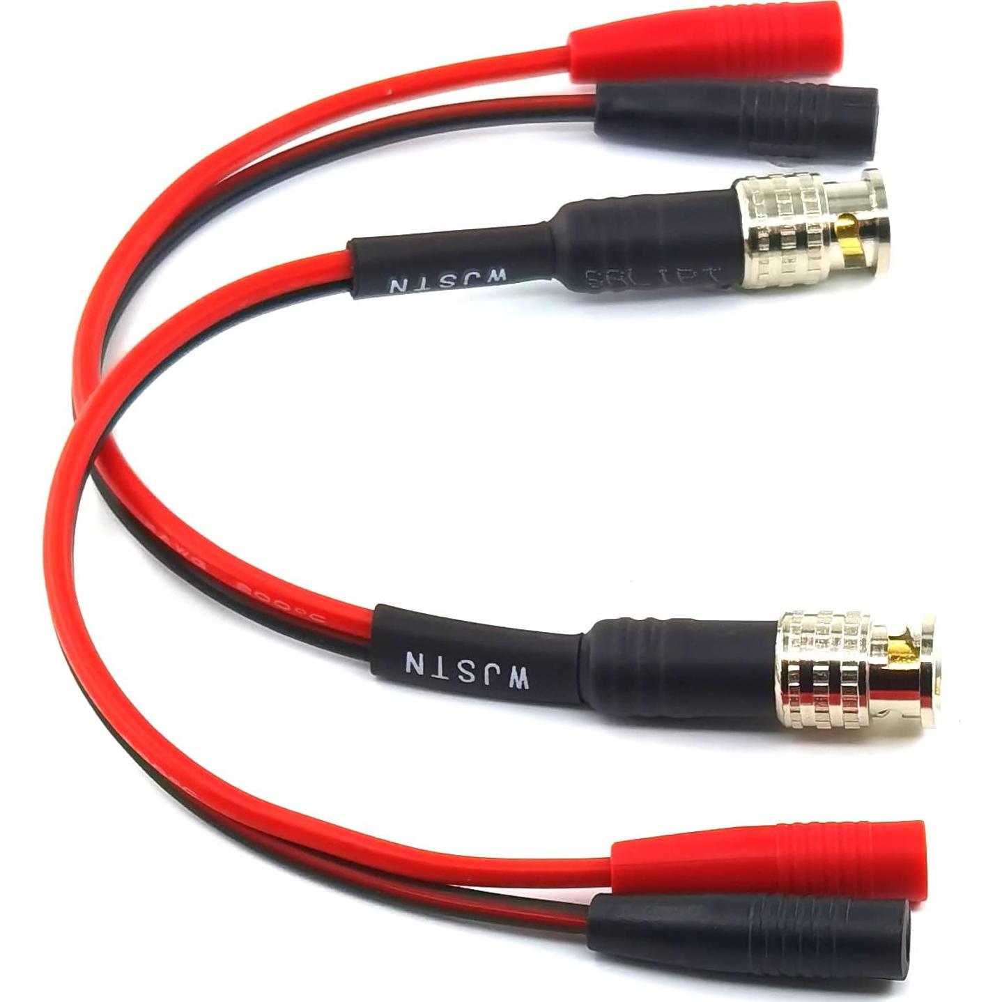 Adaptador BNC a 2X Banana 4mm WJSTN - Paquete de 2