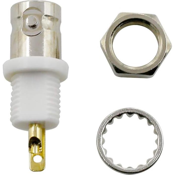 Conector BNC hembra soldadura Hxchen 5 Pcs para coaxial