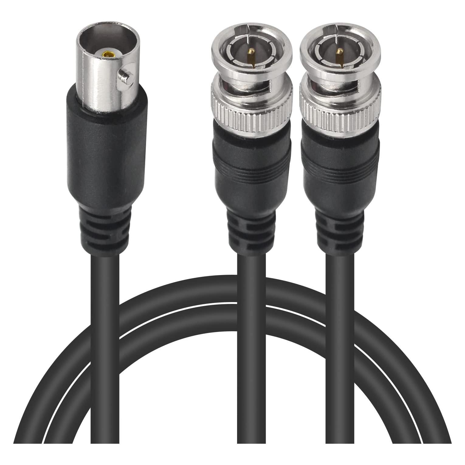 Cable Adaptador Divisor BNC Poyiccot 0.46m Macho Doble a Hembra