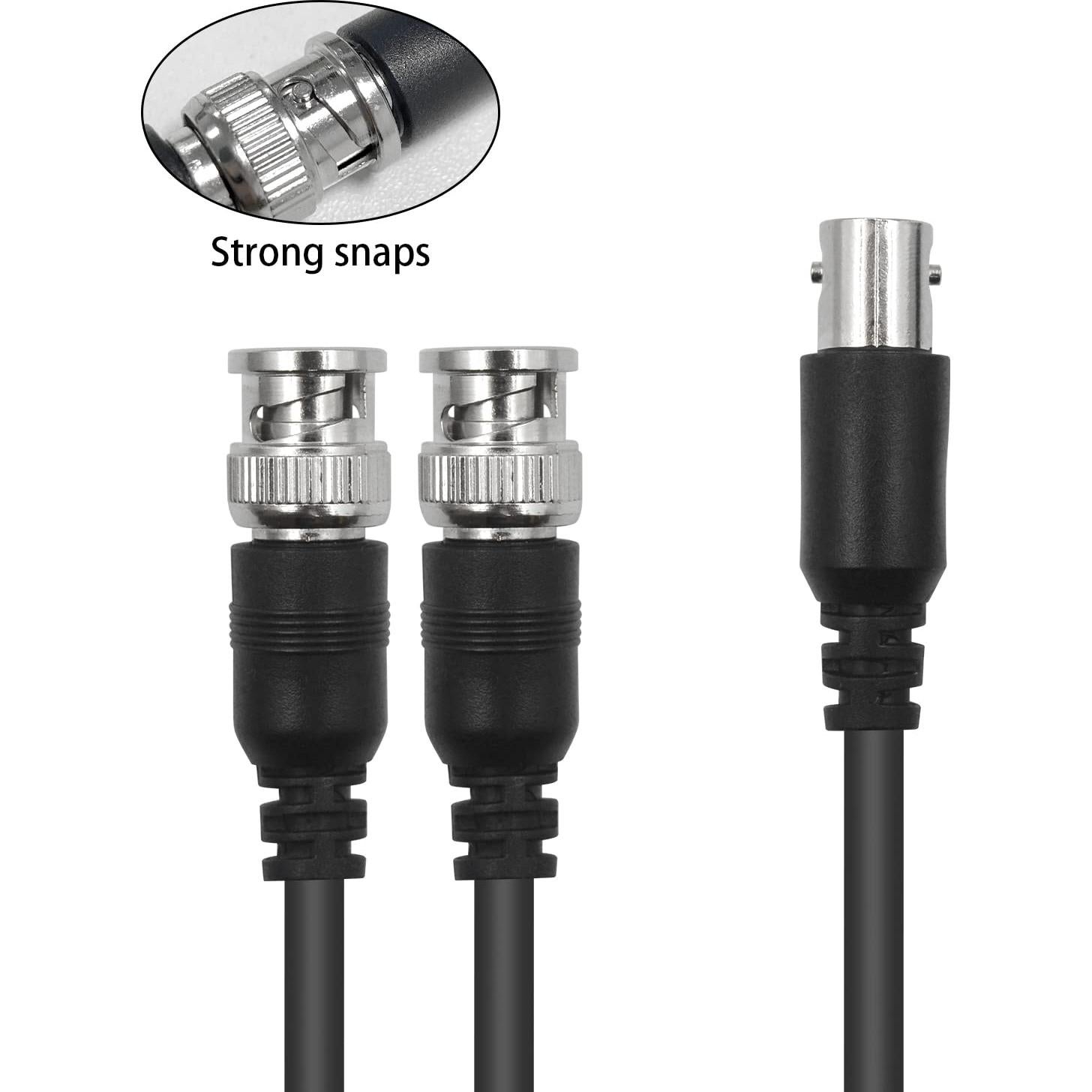 Cable Adaptador Divisor BNC Poyiccot 0.46m Macho Doble a Hembra