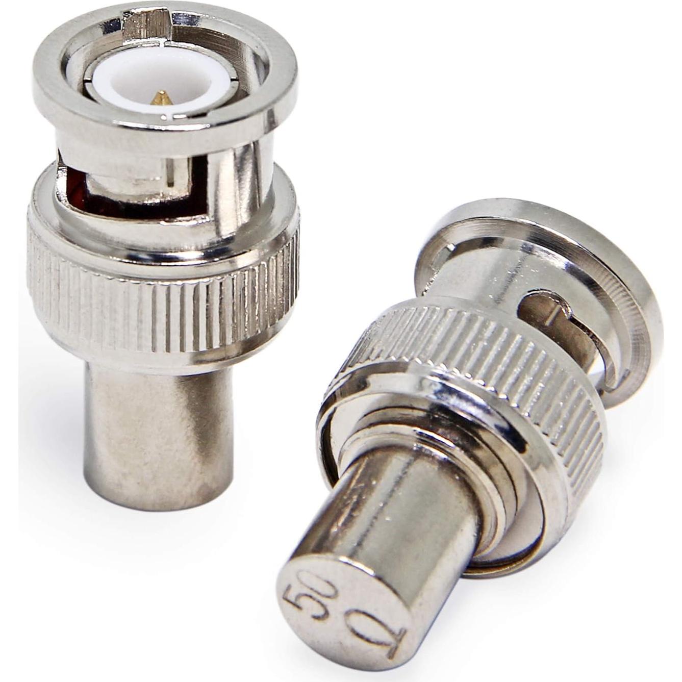 Terminador BNC Macho 50 Ohm RFAdapter - Paquete de 5 Conectores