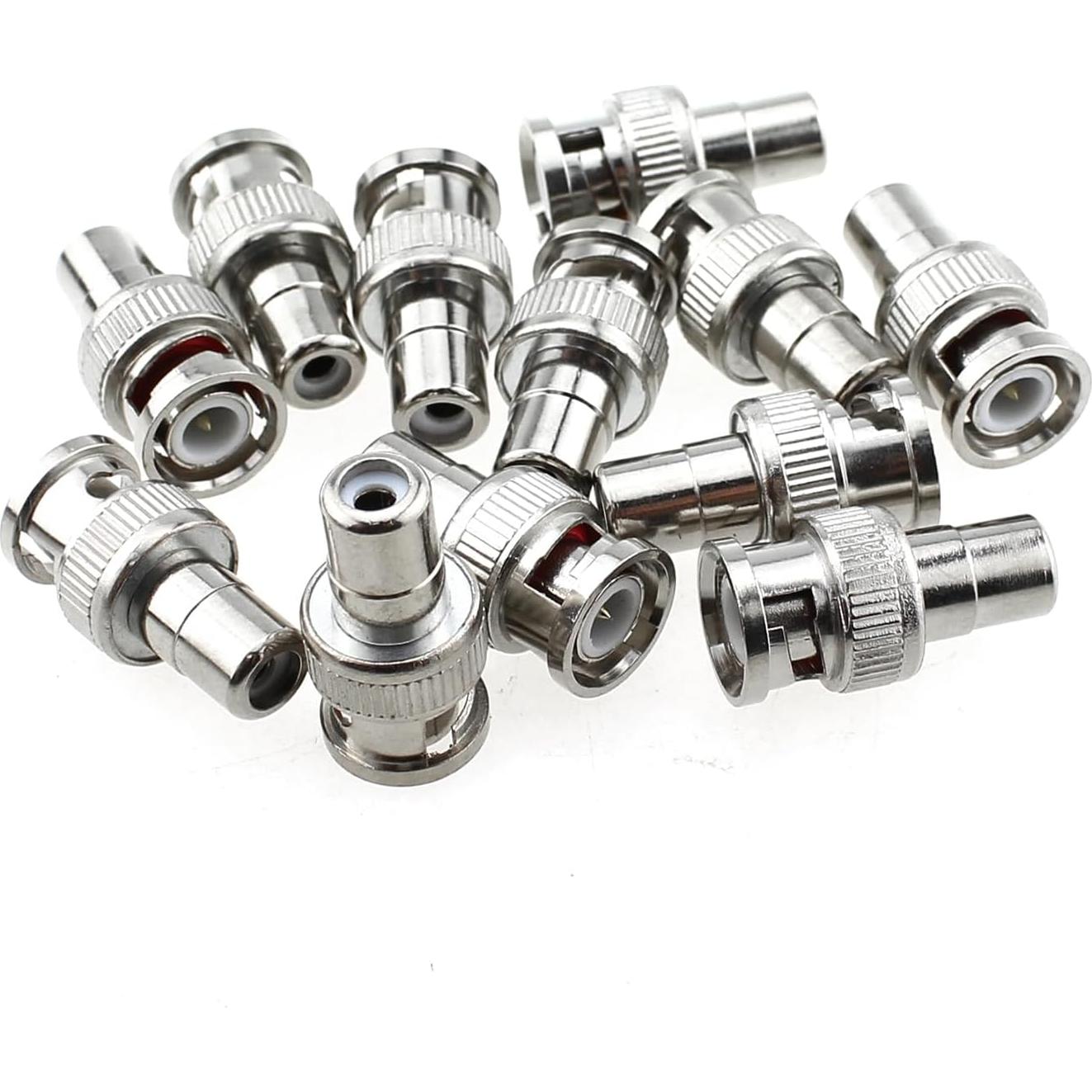 Adaptadores BNC a RCA Maxmoral 12 Pcs Aleación Zinc