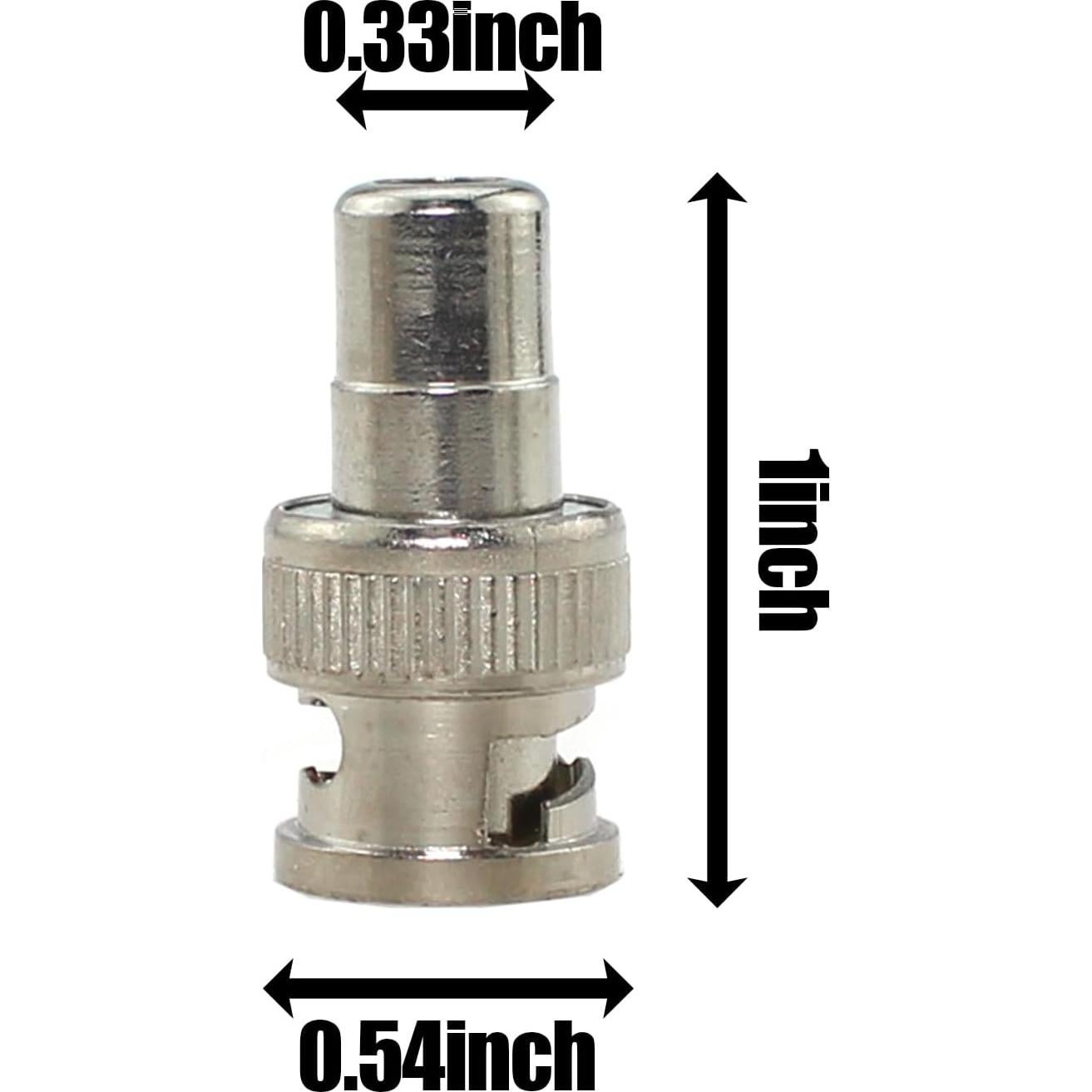 Adaptadores BNC a RCA Maxmoral 12 Pcs Aleación Zinc
