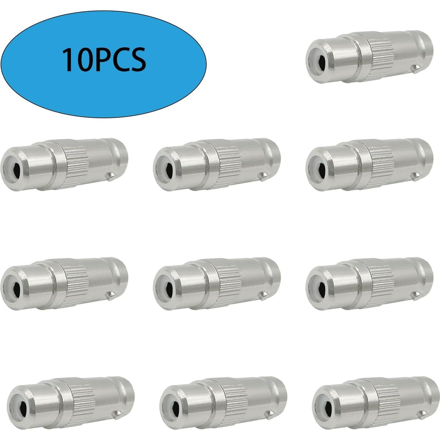 Adaptador BNC a RCA IMIYORE 10pcs Video Coaxial 4K HD