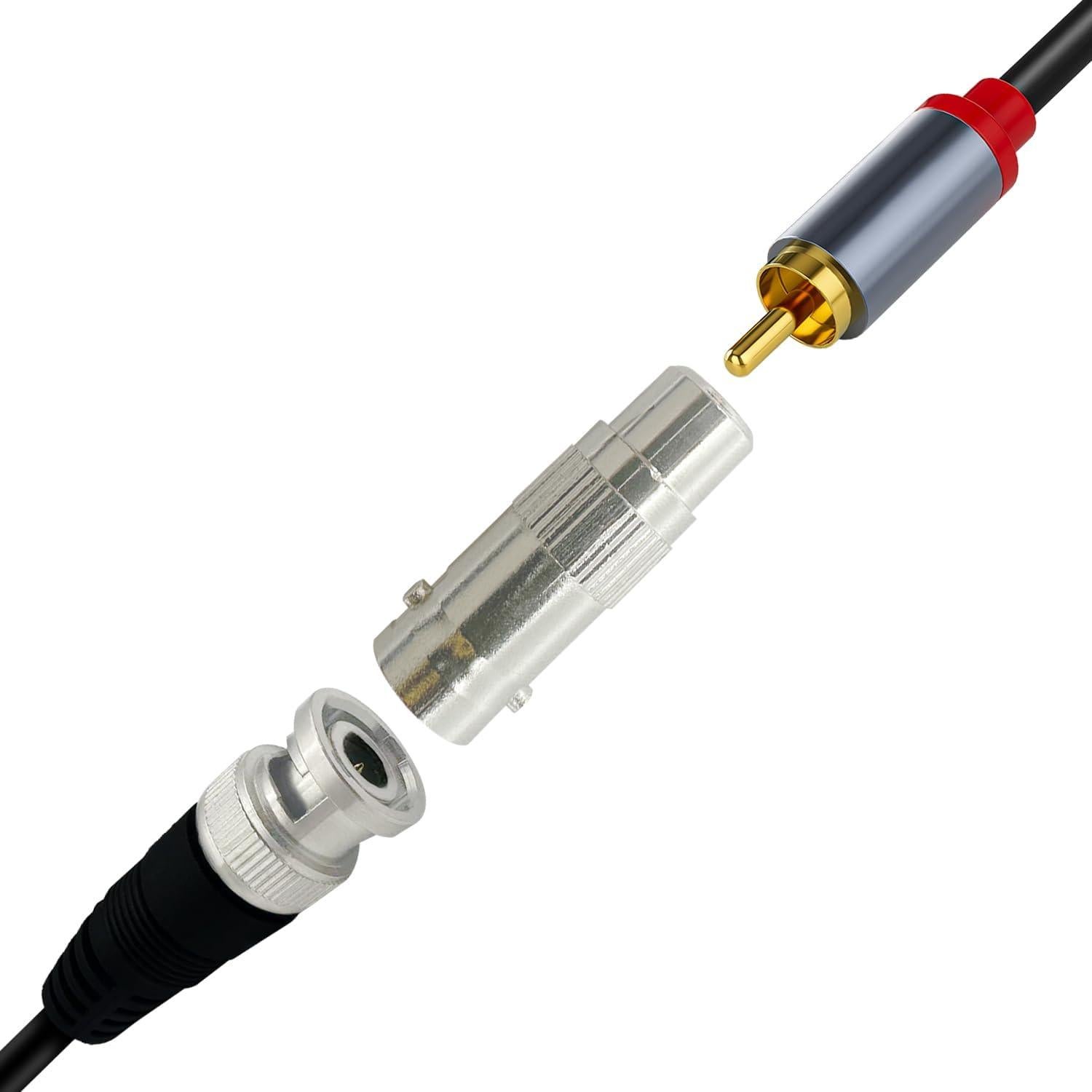 Adaptador BNC a RCA IMIYORE 10pcs Video Coaxial 4K HD