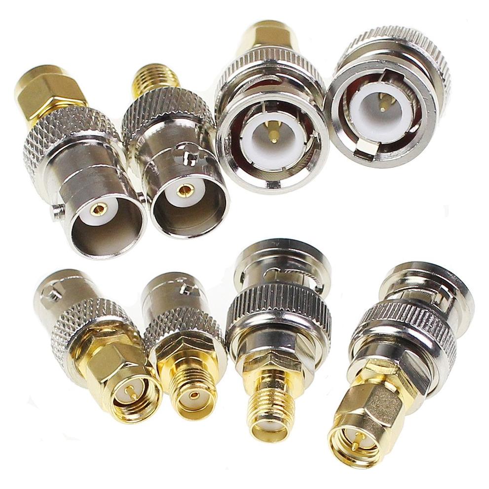 Kit de Adaptadores Coaxiales RF BNC a SMA - 8 Piezas