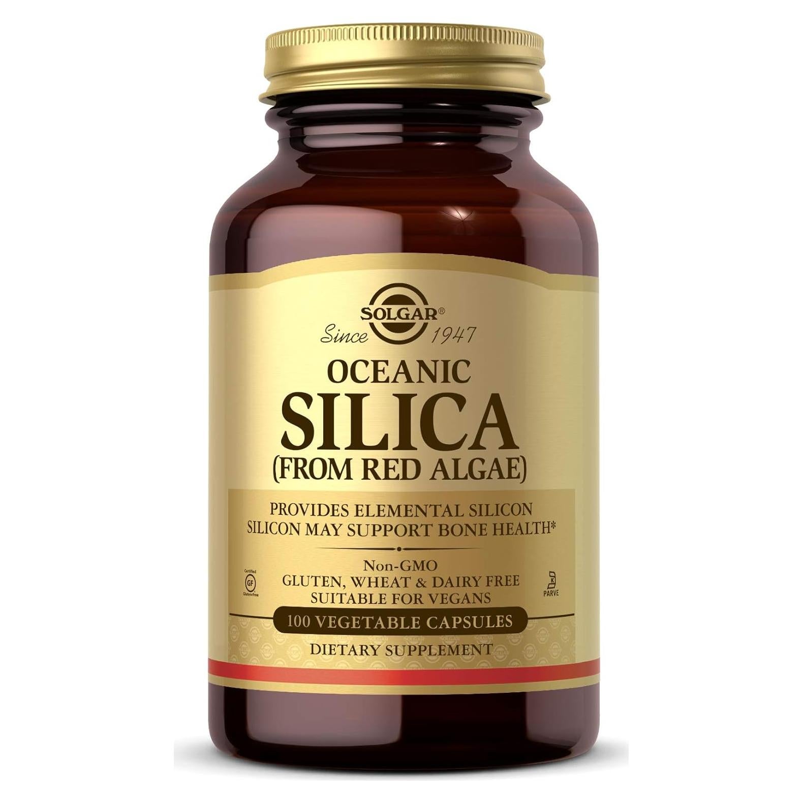 Silica Oceánica Solgar 25 mg 100 Cápsulas Vegetales - Salud Ósea