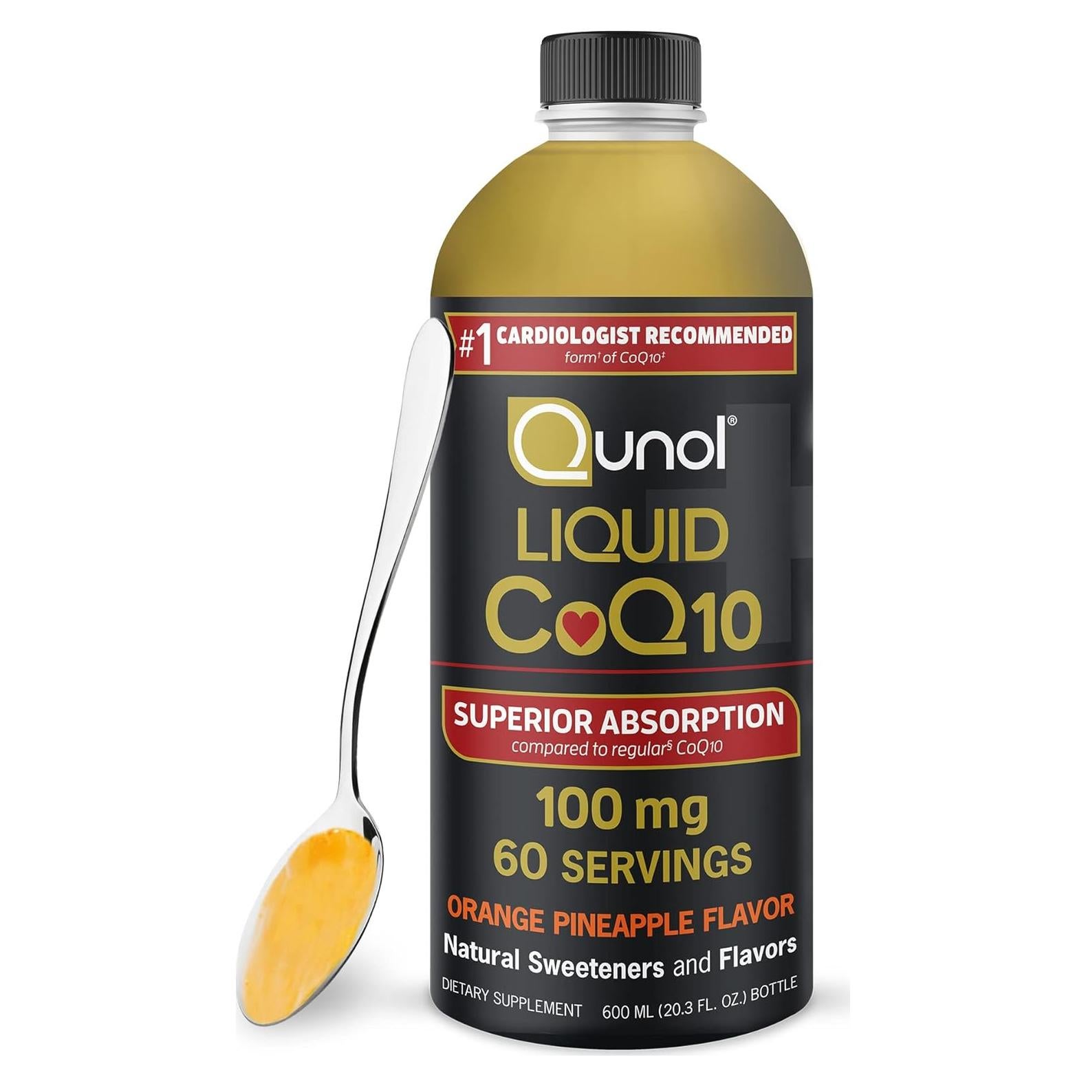 Qunol CoQ10 Líquido 100mg Sabor Naranja Piña 600ml