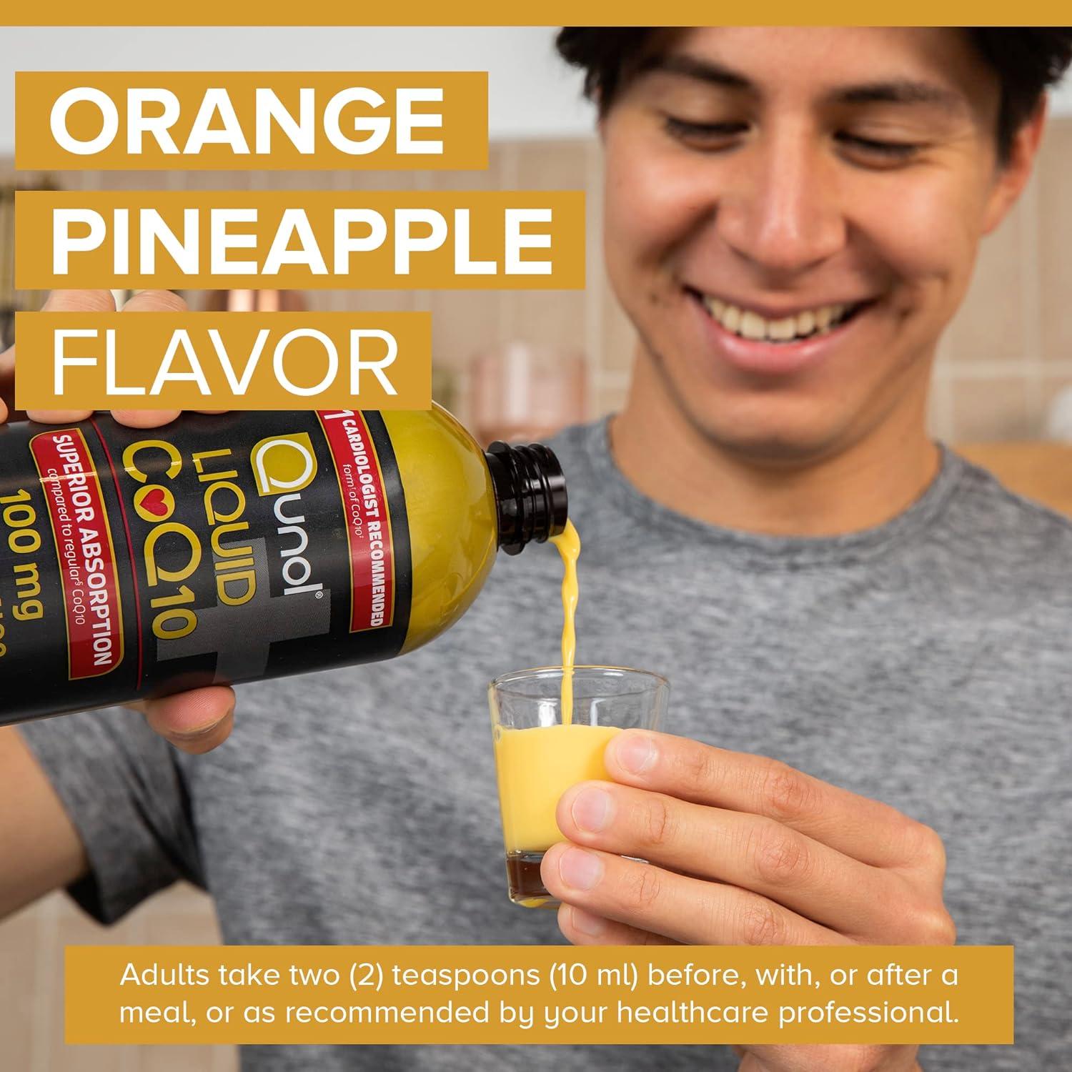 Qunol CoQ10 Líquido 100mg Sabor Naranja Piña 600ml