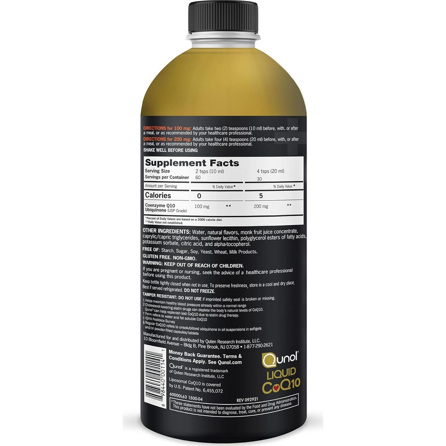 Qunol CoQ10 Líquido 100mg Sabor Naranja Piña 600ml