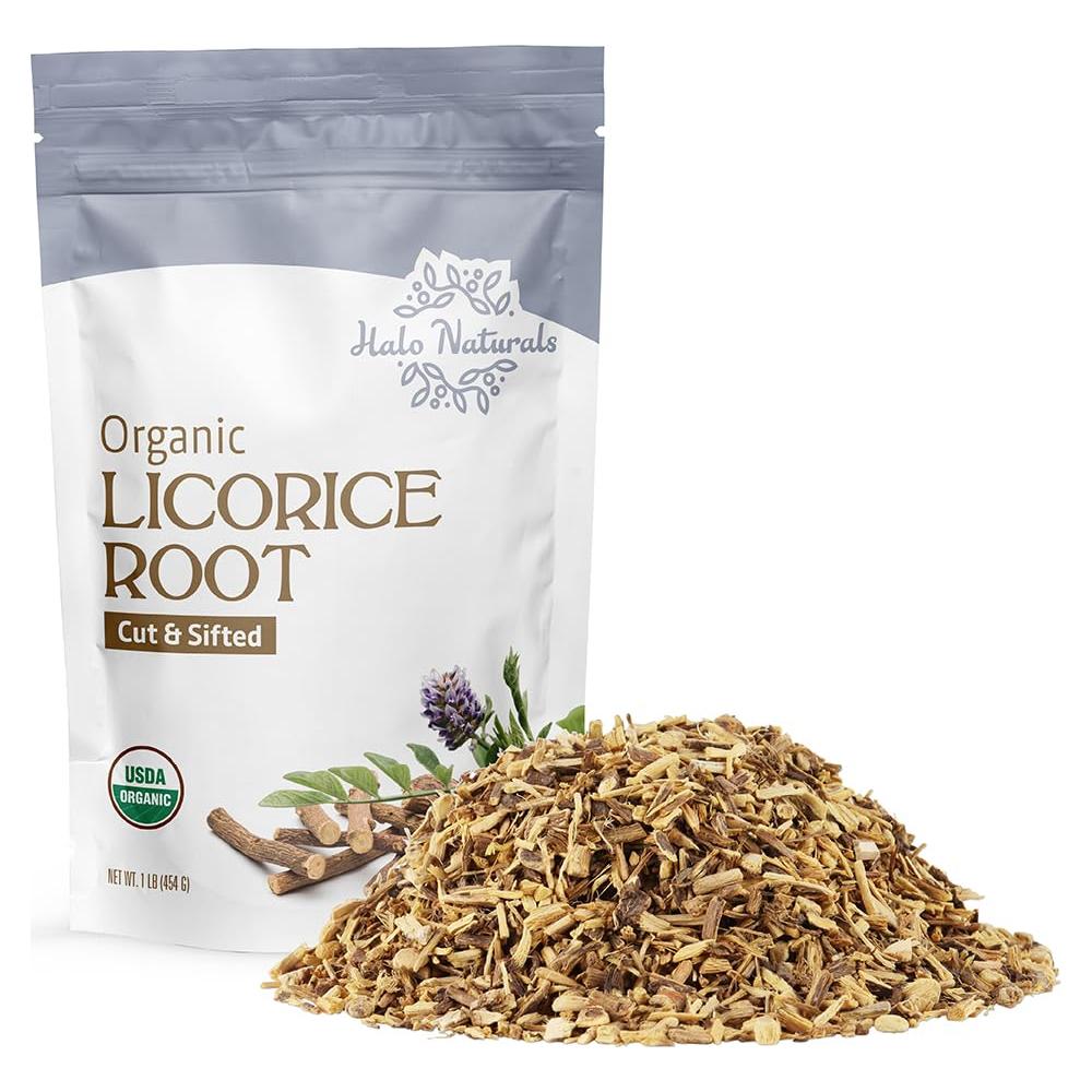 Raíz de Regaliz Orgánica Halo Naturals 453g Certificada USDA