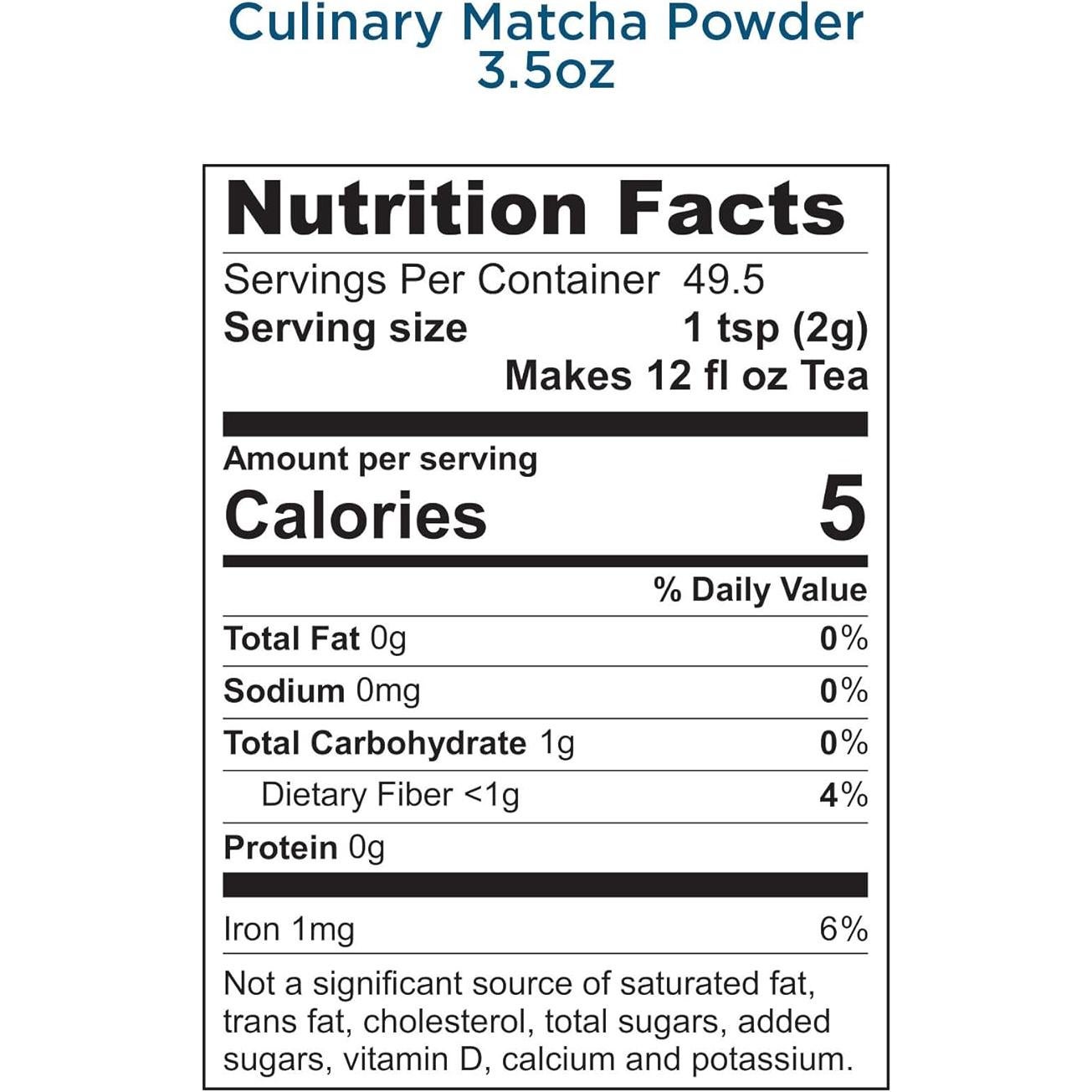 Polvo de Matcha Orgánico Carrington Farms 99.22g - Energizante